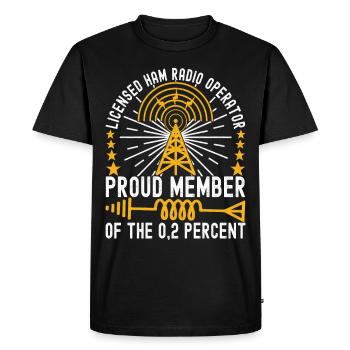Ham Radio Ham Radio Operator - Men's Premium Organic T-Shirt - black - Front - Nico (187cm)