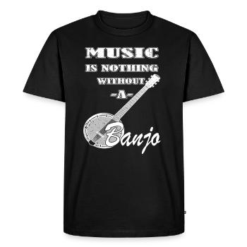 Banjo Guitar - Banjo Player - T-shirt Premium bio Homme - noir - Devant - Nico (187cm)
