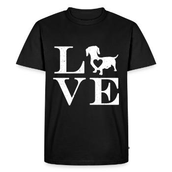Dachshund Gift Dixie Viennese Doxie Dachshund - Men's Premium Organic T-Shirt - black - Front - Nico (187cm)