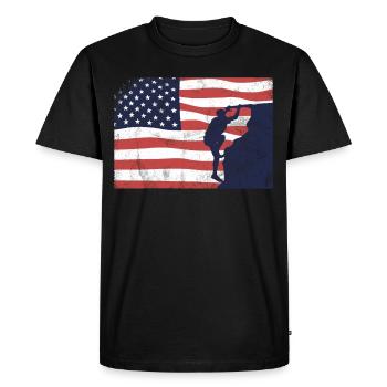 Escalade libre Alpinistes & escalade de bloc Escalade libre - T-shirt Premium bio Homme - noir - Devant - Nico (187cm)