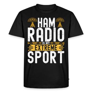 Ham Radio Ham Radio Operator - Men's Premium Organic T-Shirt - black - Front - Nico (187cm)