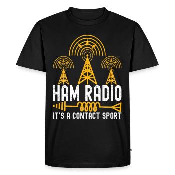 Ham Radio Ham Radio Operator - Men's Premium Organic T-Shirt - black - Front - Nico (187cm)