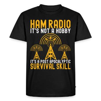 Ham Radio Ham Radio Operator - Men's Premium Organic T-Shirt - black - Front - Nico (187cm)
