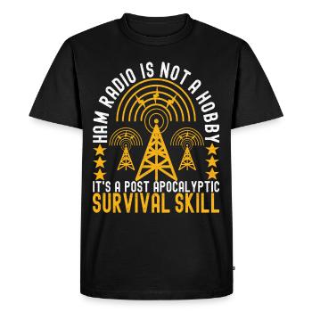 Ham Radio Ham Radio Operator - Men's Premium Organic T-Shirt - black - Front - Nico (187cm)