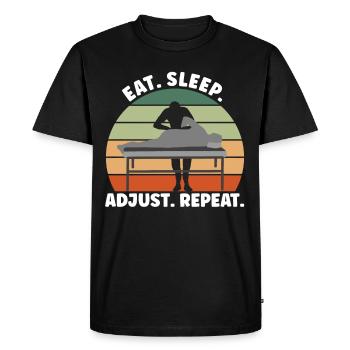Eat Sleep Adjust Repeat - Men's Premium Organic T-Shirt - black - Front - Nico (187cm)