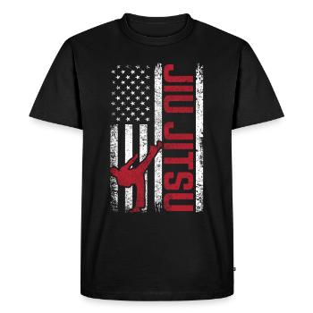 Jiu Jitsu Arts Martiaux Kung Fu & Karaté Jiu Jitsu - T-shirt Premium bio Homme - noir - Devant - Nico (187cm)