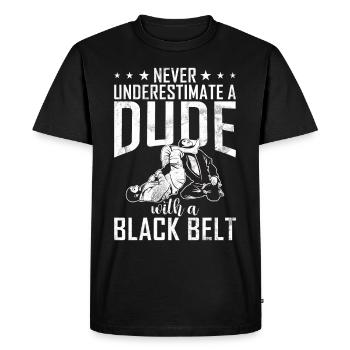 Jiu Jitsu Arts Martiaux Kung Fu & Karaté Jiu Jitsu - T-shirt Premium bio Homme - noir - Devant - Nico (187cm)
