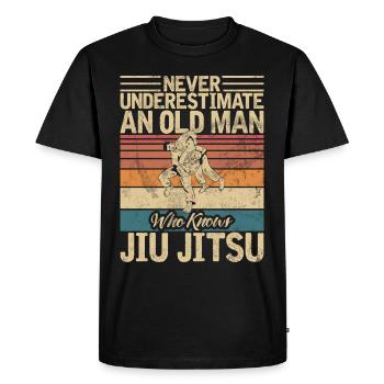 Jiu Jitsu Arts Martiaux Kung Fu & Karaté Jiu Jitsu - T-shirt Premium bio Homme - noir - Devant - Nico (187cm)