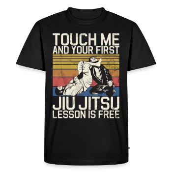 Jiu Jitsu Arts Martiaux Kung Fu & Karaté Jiu Jitsu - T-shirt Premium bio Homme - noir - Devant - Nico (187cm)