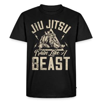 Jiu Jitsu Arts Martiaux Kung Fu & Karaté Jiu Jitsu - T-shirt Premium bio Homme - noir - Devant - Nico (187cm)