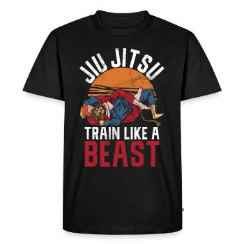 Jiu Jitsu Arts Martiaux Kung Fu & Karaté Jiu Jitsu - T-shirt Premium bio Homme - noir - Devant - Nico (187cm)