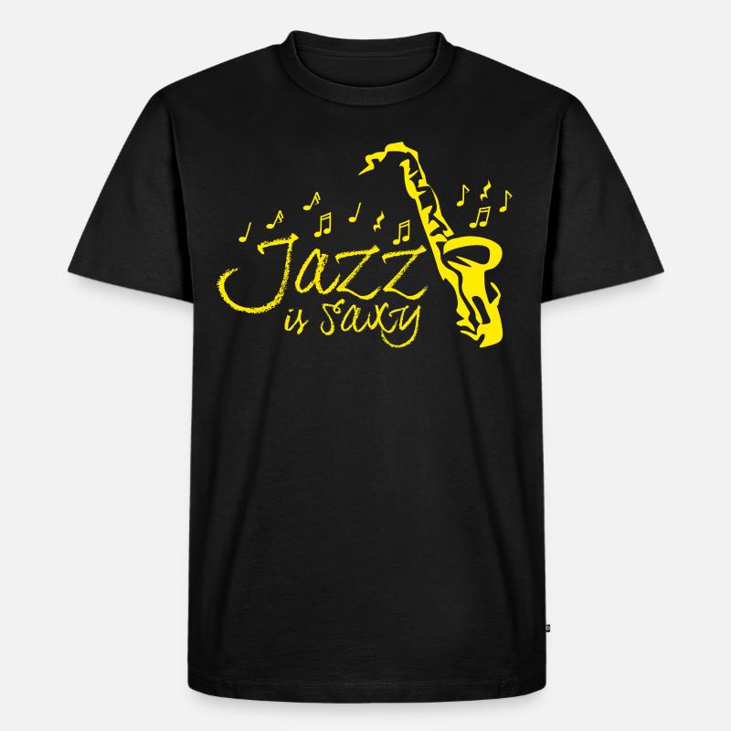 Saxophon Saxy Jazz Saxophone - Männer Premium Bio T-Shirt - Schwarz