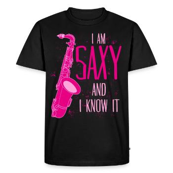 Saxophone Jogue Saxy Jazz Saxophone - T-shirt Premium bio Homme - noir - Devant - Nico (187cm)