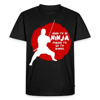 École des écoliers ninjas Ninjas - T-shirt Premium bio Homme - noir - Devant - Nico (187cm)