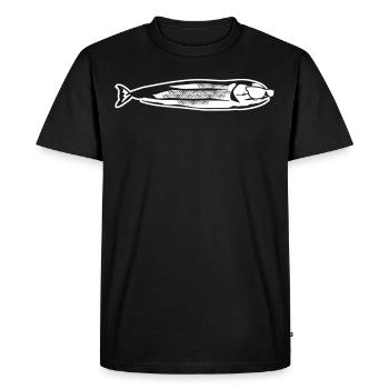 Sardine with sunglasses Herring - Men's Premium Organic T-Shirt - black - Front - Nico (187cm)