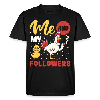 Moi et mes abonnés - T-shirt Premium bio Homme - noir - Devant - Nico (187cm)