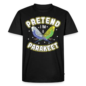 Pretend I'm a parakeet - Men's Premium Organic T-Shirt - black - Front - Nico (187cm)