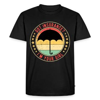 Insurance agent Insurance clerk - Men's Premium Organic T-Shirt - black - Front - Nico (187cm)