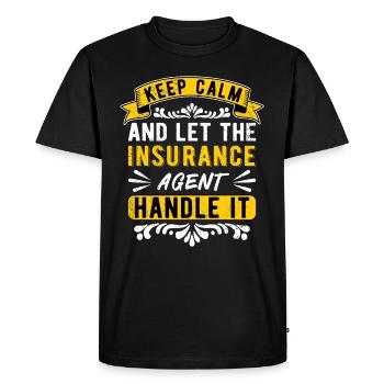 Insurance agent Insurance salesman - Men's Premium Organic T-Shirt - black - Front - Nico (187cm)