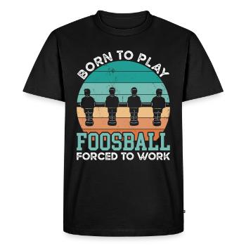 Né pour jouer au baby-foot - T-shirt Premium bio Homme - noir - Devant - Nico (187cm)