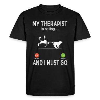 Propriétaires de chiens - Propriétaires de chiens - Amoureux des chiens - T-shirt Premium bio Homme - noir - Devant - Nico (187cm)