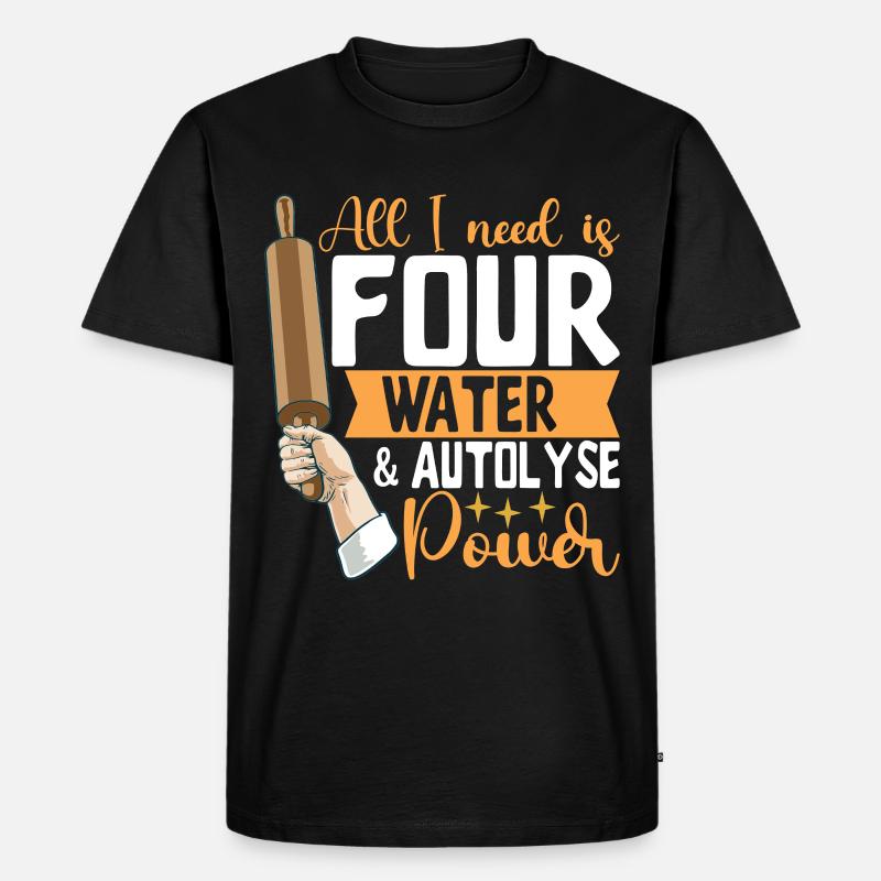 Bäcker Bäckerei Backen - Männer Premium Bio T-Shirt - Schwarz