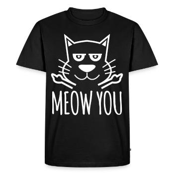 Méchant chat - T-shirt Premium bio Homme - noir - Devant - Nico (187cm)