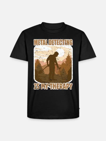Metal Detecting Sondeln - Männer Premium Bio T-Shirt - Schwarz