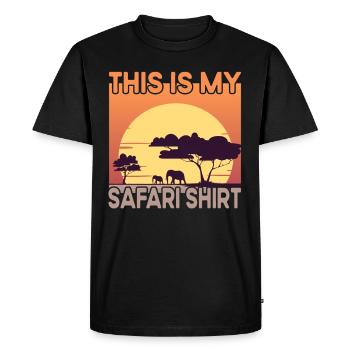 Safari - T-shirt Premium bio Homme - noir - Devant - Nico (187cm)