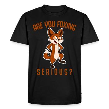 Fox funny joke foxes - Men's Premium Organic T-Shirt - black - Front - Nico (187cm)