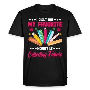 Je quilte mais mon passe-temps préféré est - T-shirt Premium bio Homme - noir - Devant - Nico (187cm)