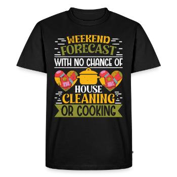 Prévisions de week-end sans chance de maison - T-shirt Premium bio Homme - noir - Devant - Nico (187cm)