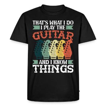 That's what i do i play the Guitar and i - Men's Premium Organic T-Shirt - black - Front - Nico (187cm)