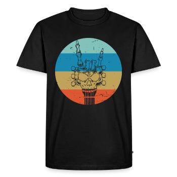 Play Guitar Design - Men's Premium Organic T-Shirt - black - Front - Nico (187cm)