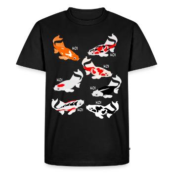 Carpe Koi Koi - T-shirt Premium bio Homme - noir - Devant - Nico (187cm)
