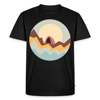 Alpinisme Trekking Camping de randonnée - T-shirt Premium bio Homme - noir - Devant - Nico (187cm)