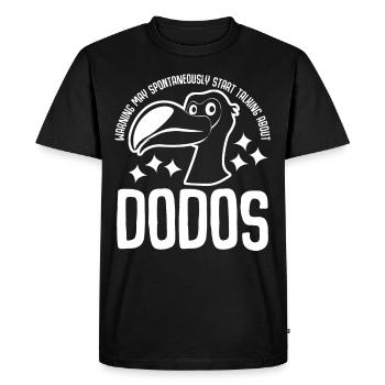 Dodo Saying Dodos - Men's Premium Organic T-Shirt - black - Front - Nico (187cm)