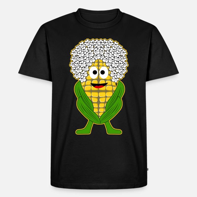 Mais Popcorn - Männer Premium Bio T-Shirt - Schwarz