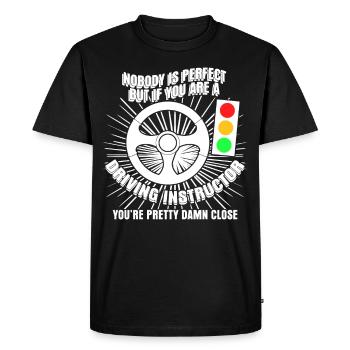 Moniteur d’auto-école Telling blague - T-shirt Premium bio Homme - noir - Devant - Nico (187cm)