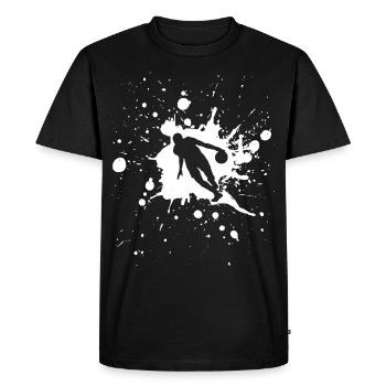 Basketball Dribble Man Blanc - T-shirt Premium bio Homme - noir - Devant - Nico (187cm)