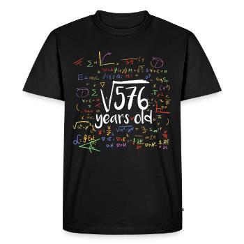 24 Years Root Mathematically Math - Men's Premium Organic T-Shirt - black - Front - Nico (187cm)