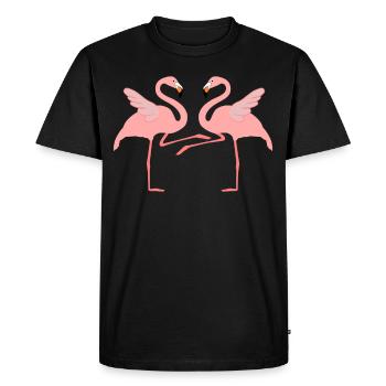 Boogie Woogie Flamingos Dancer Swing - Men's Premium Organic T-Shirt - black - Front - Nico (187cm)