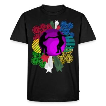 Boogie Woogie Retro Dancing Swing - Men's Premium Organic T-Shirt - black - Front - Nico (187cm)