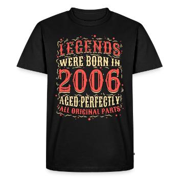 Les légendes sont nées en 2006 anniversaire - T-shirt Premium bio Homme - noir - Devant - Nico (187cm)