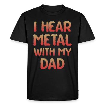 J’écoute du metal avec mon T-shirt Papa pour enfants - T-shirt Premium bio Homme - noir - Devant - Nico (187cm)