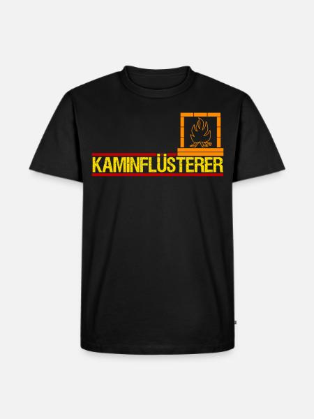 Kamin Kaminflüsterer Kaminofen Ofen - Männer Premium Bio T-Shirt - Schwarz