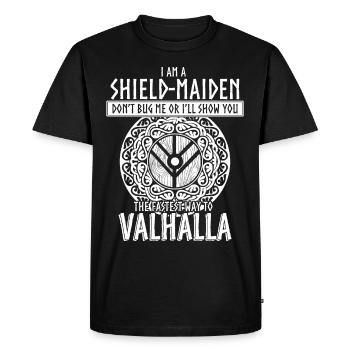 Shield Maiden Berserker Vikings - T-shirt Premium bio Homme - noir - Devant - Nico (187cm)