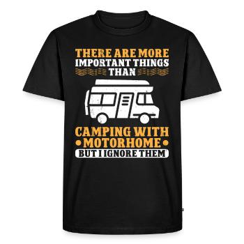 Il y a des choses plus importantes que - T-shirt Premium bio Homme - noir - Devant - Nico (187cm)