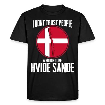 Hvide Sande Denmark Holmsland Klit - Men's Premium Organic T-Shirt - black - Front - Nico (187cm)