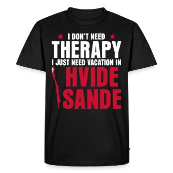 Hvide Sande Holidays Denmark - Men's Premium Organic T-Shirt - black - Front - Nico (187cm)